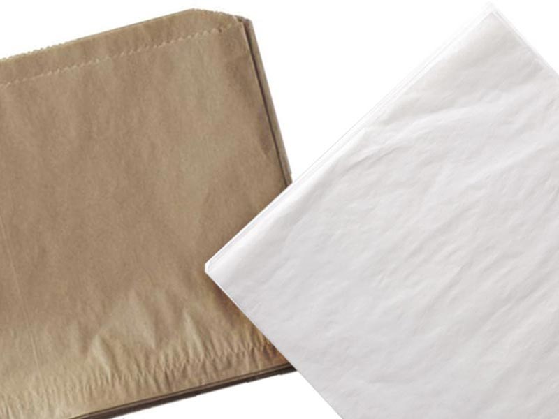 Papel antigrasas tissue liner blanco/marrón