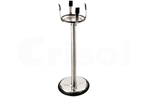 Pie portacubos goma-inox