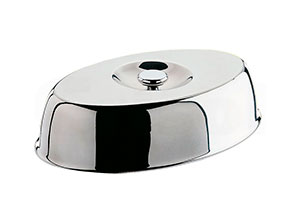 Cubreplatos oval inox