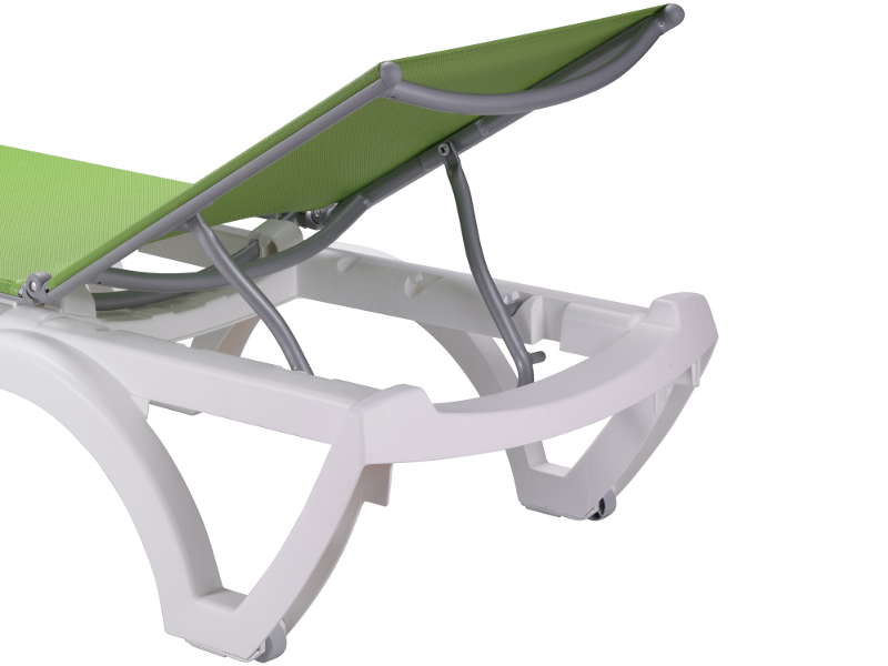 Tumbona Jamaica beach Detalle ruedas y respaldo