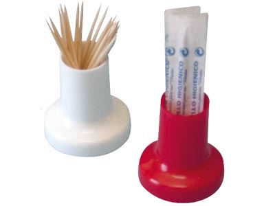 Palillero plástico blanco, azul o rojo