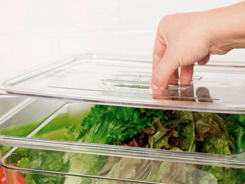 Tapa con asa y muesca GN PC