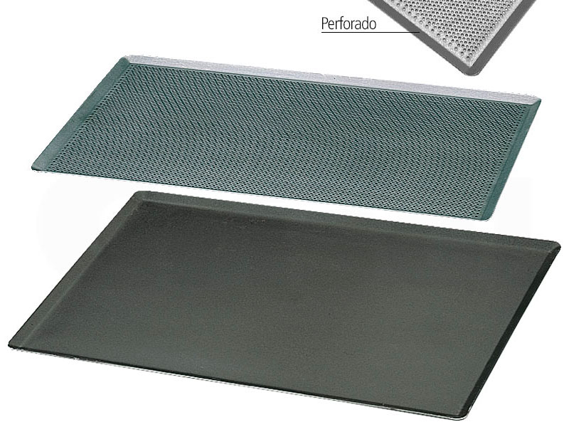 PLACAS PASTELERAS ACERO PAVONADO BORDES INCLINADOS