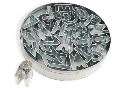 Cortapastas Letras Alfabeto Inox