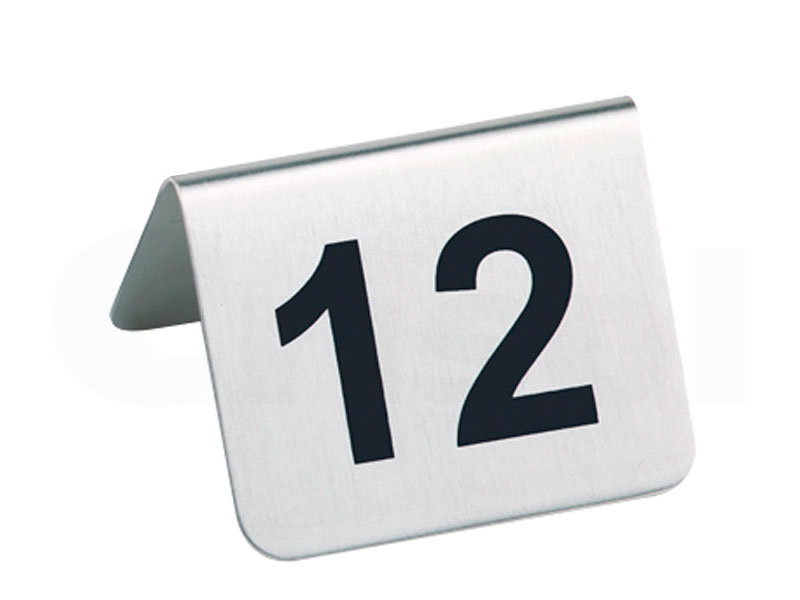 Set 12 nmeros mesa Inox