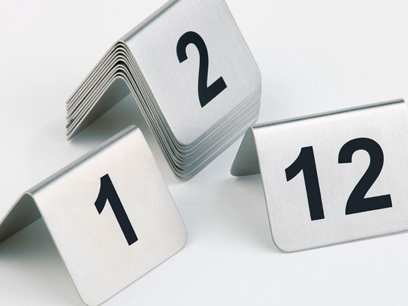 Set 12 Números Mesa Inox