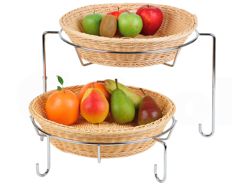 Soporte cestas 2 alturas redondo