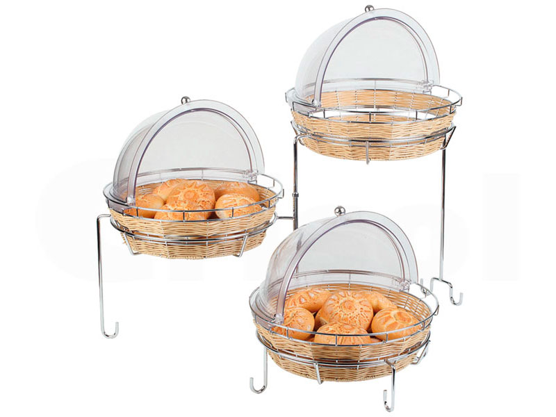 Soporte cestas 3 alturas redondo