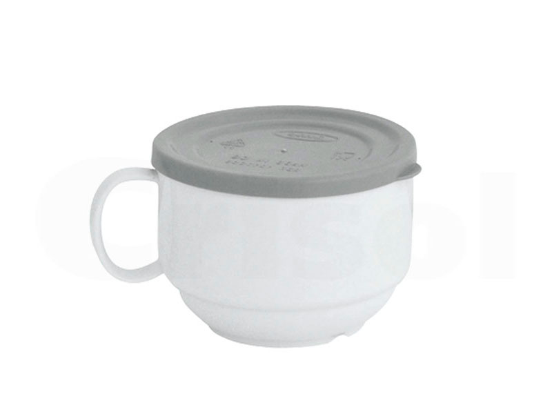 Tapa PP gris para taza 32,5cl