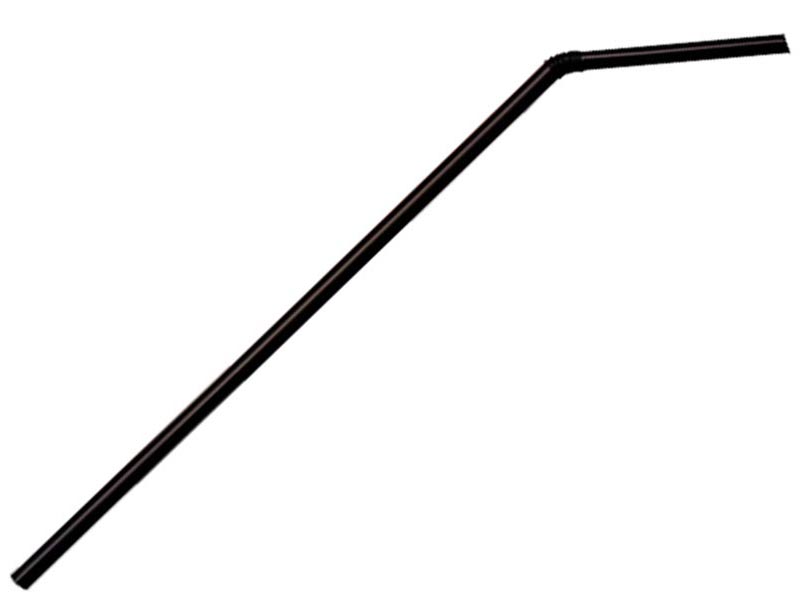 Pajitas flexibles negras