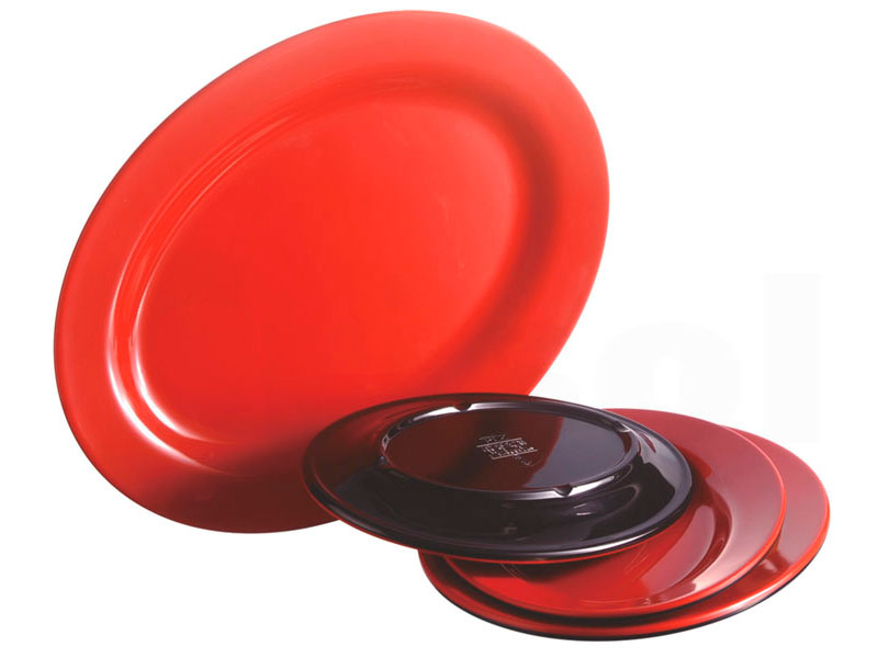 Fuente oval oriental melamina bicolor