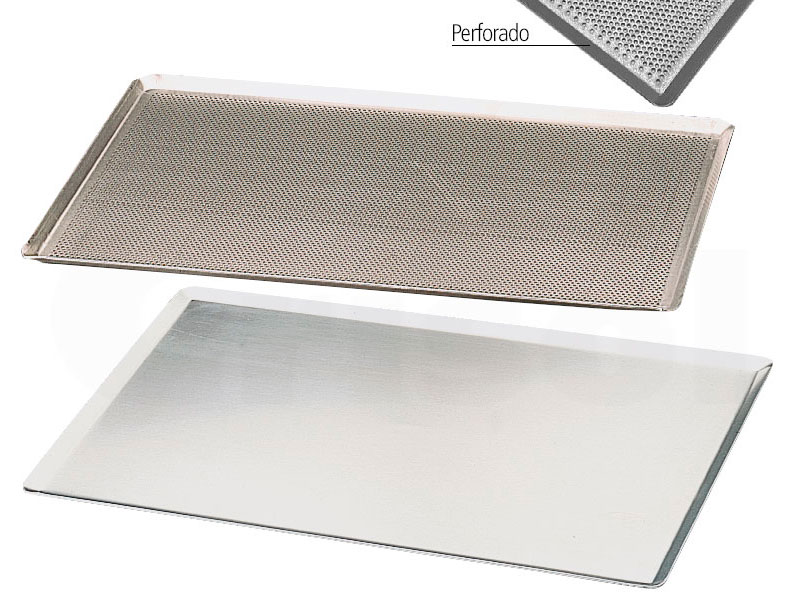 Placa Pastelera Aluminio borde inclinado