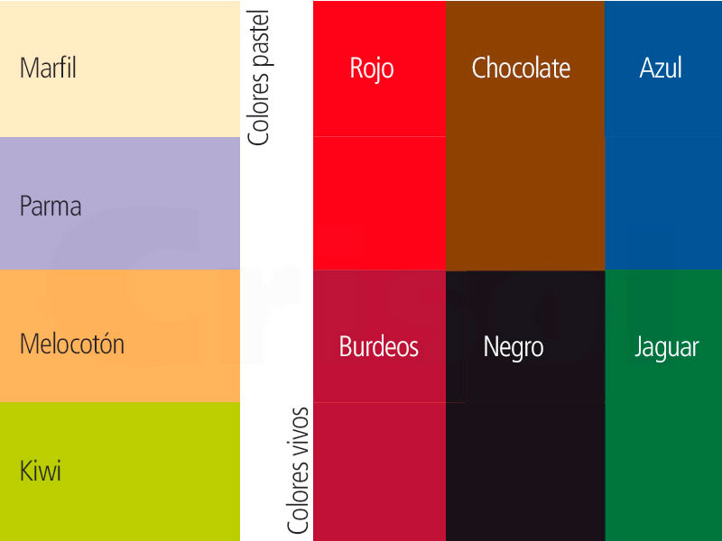 Caminos de mesa Dry Tissue / Airlaid colores