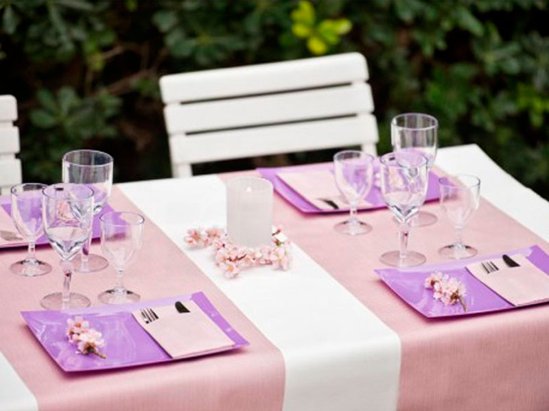 Caminos de mesa Dry Tissue / Airlaid Hilo