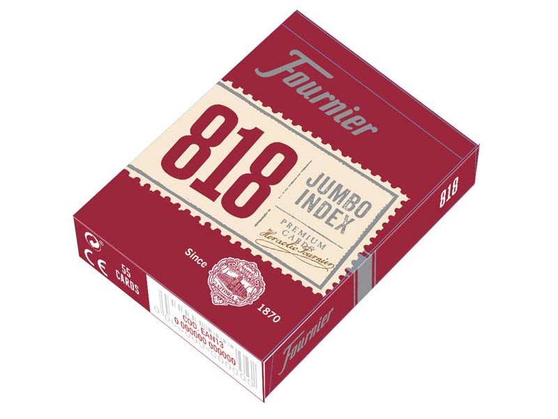 Fournier Poker 818 Jumbo Index Premium Cards Red 