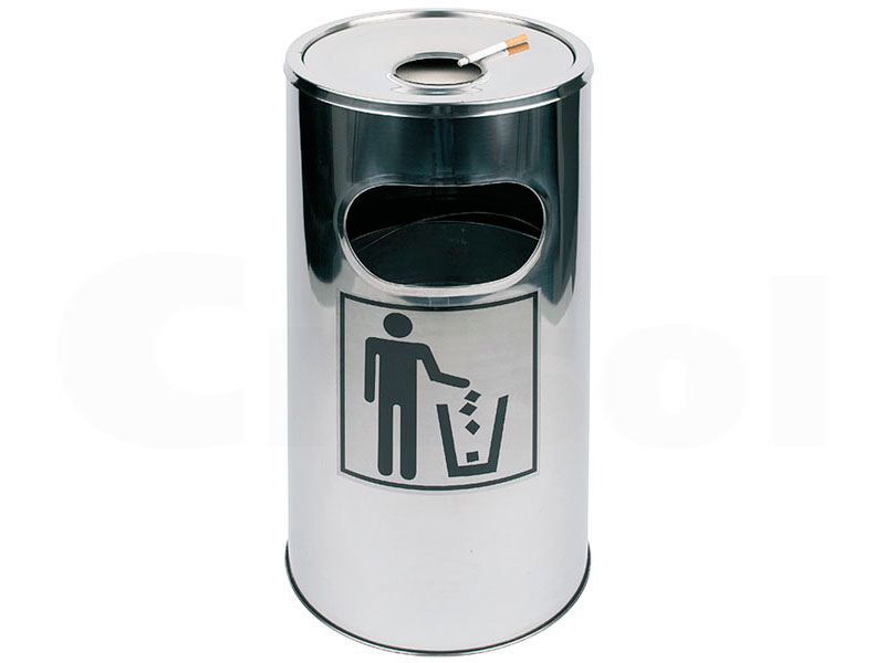 Papelera con cenicero eco