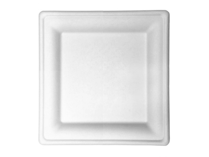 Platos cuadrados fibra de caña