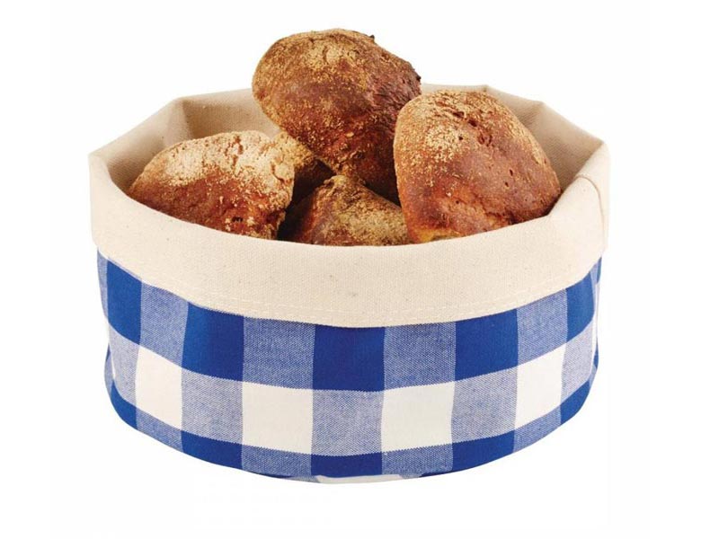 Panera tela cuadros redonda