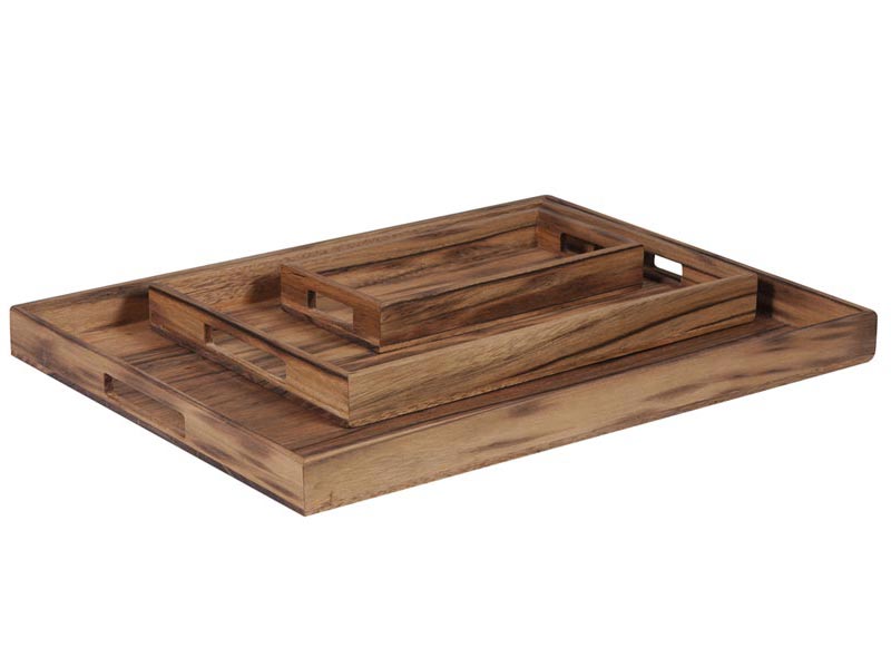 Bandejas bajas nogal