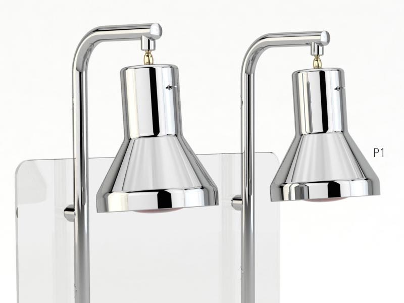 Lámpara infrarrojos HELIOS doble fijo + placa termógena