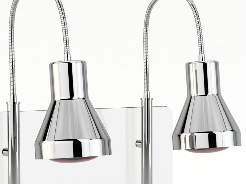 Lámpara infrarrojos HELIOS doble flexible + placa termógena