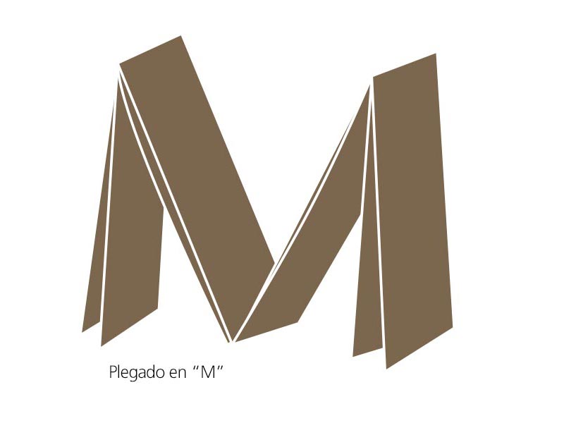 Mantel gofrado cuadros plegado en M