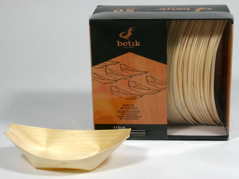 Cuenco barco madera Ecoline