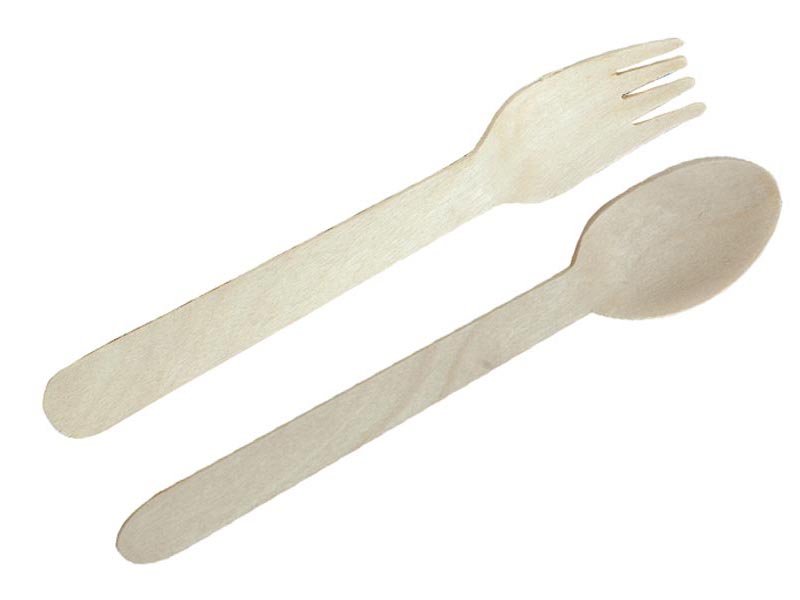 Cubiertos madera Ecoline