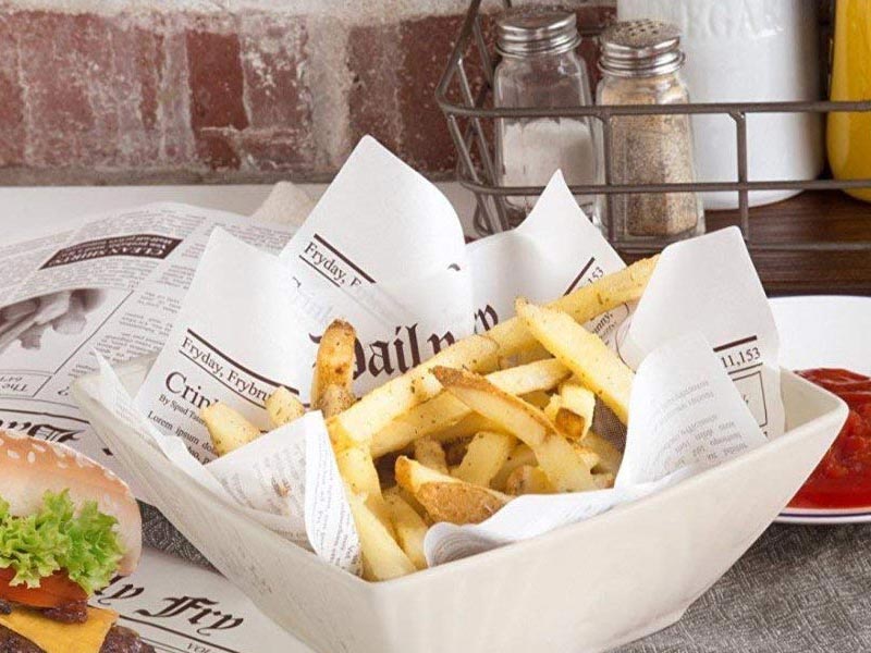 Papel antigrasas tissue liner periódicos