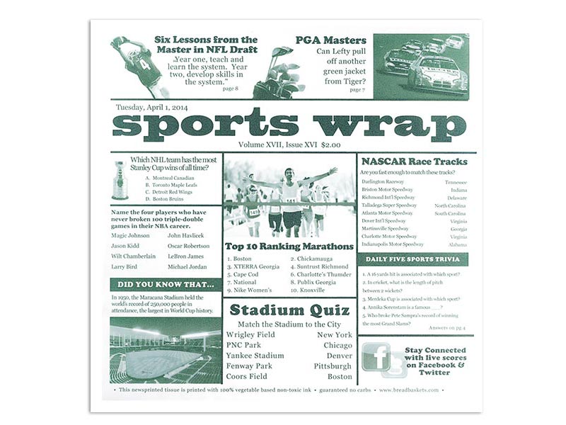 Papel antigrasas tissue liner periódicos