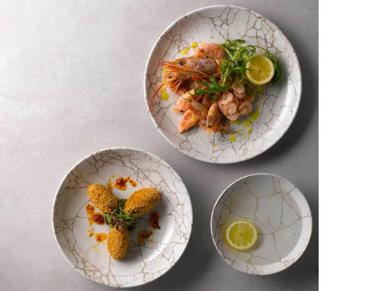 Studio Prints Kintsugi Agate Grey