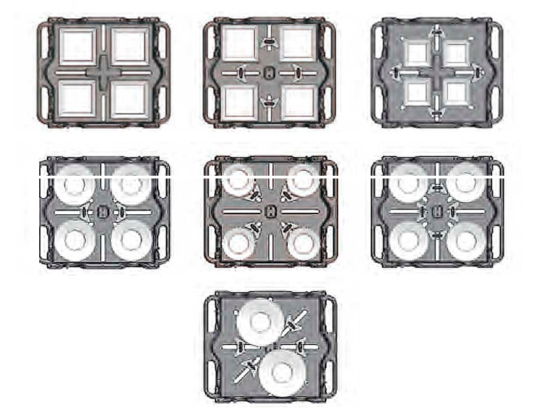 Carro ajustable para platos
