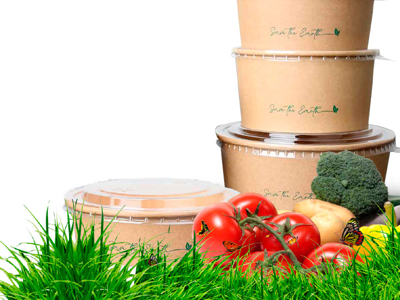 Ensaladeras cartón kraft