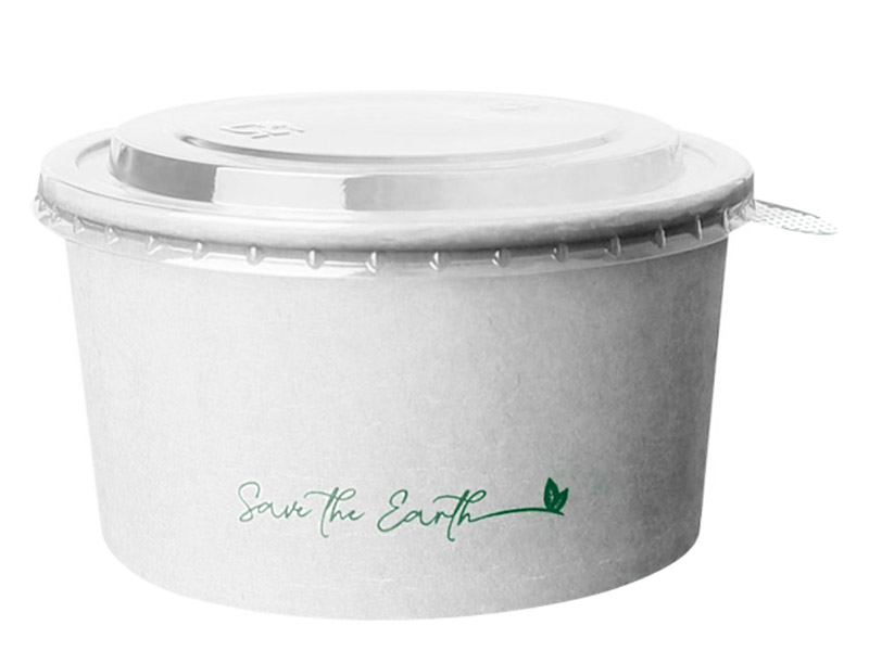 Ensaladeras cartón blanco