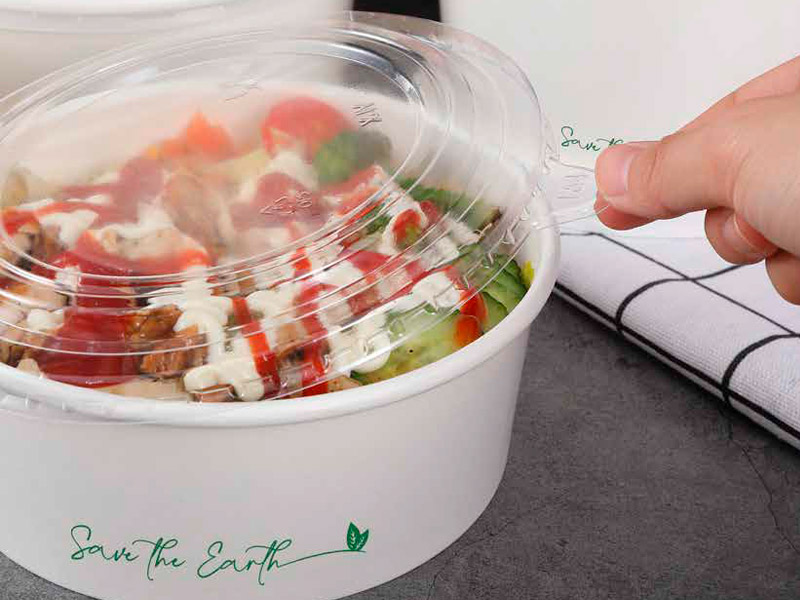 Ensaladeras cartón blanco