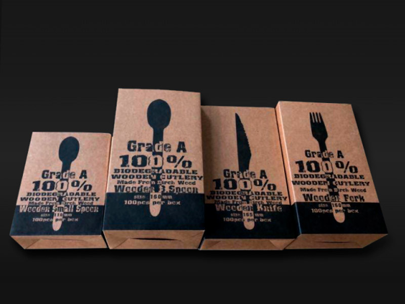 Cubiertos de madera Grado A