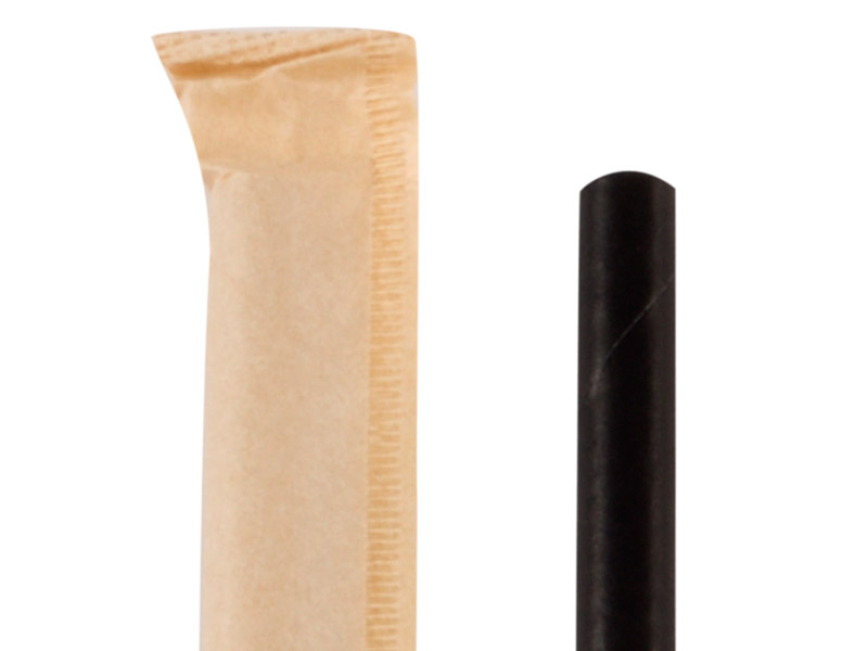 Caña de papel negra envuelta