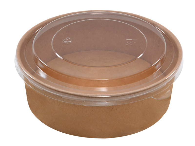 Ensaladera kraft con tapa