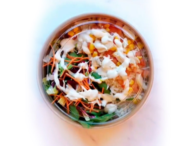 Ensaladera kraft con tapa