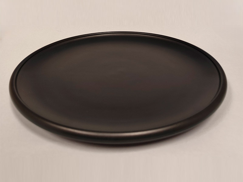 Plato redondo negro