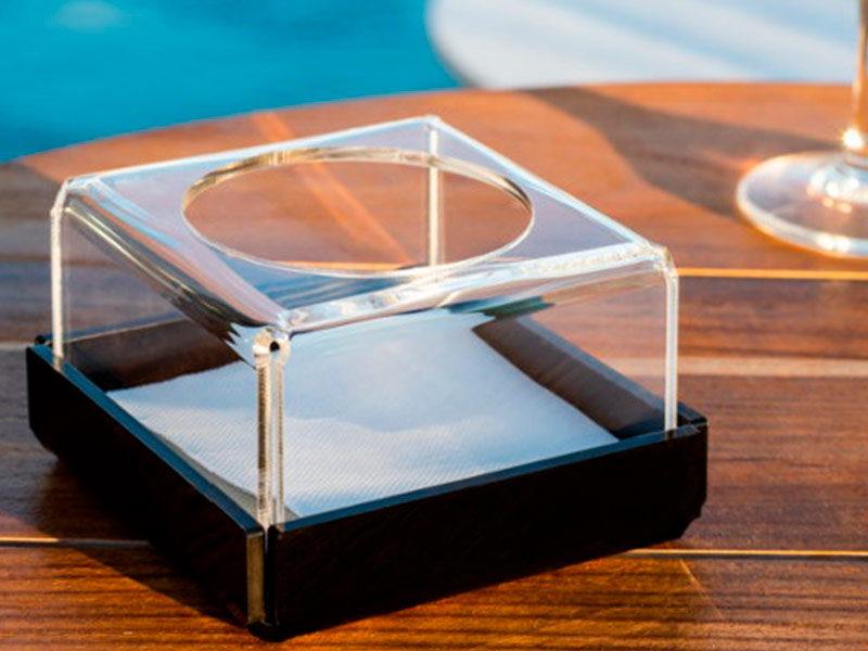 Servilletero de metacrilato cerrado