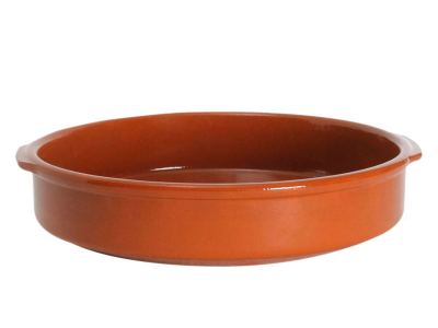 Cazuela barro redonda con asas