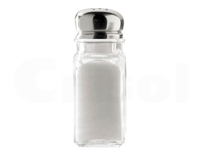 Salero cuadrado tapón inox