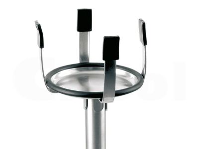 Pie portacubos goma-inox