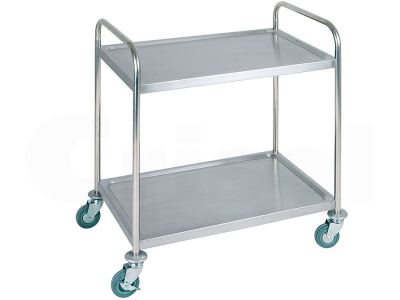Carro servicio inox 2 niveles