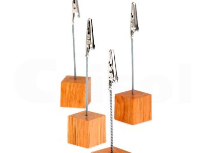 Set 4 pinzas cubo madera