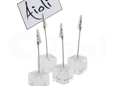 Set 4 pinzas cubo acrílico