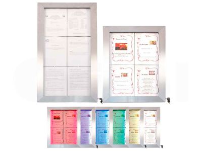 Cubremenú Led colores