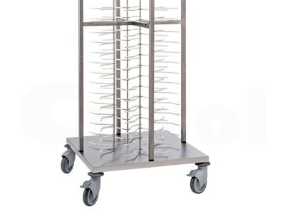 Carro portaplatos preparados inox ajustable