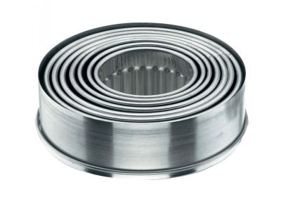 Set 9 Cortapastas redondo rizado Inox